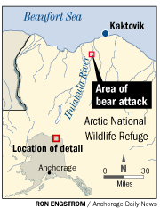 Location of bear attack